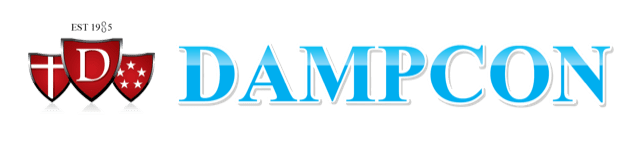 Dampcon Logo - specialising in Damp proofing, Waterproofing, Ground Water Drainage and Painting